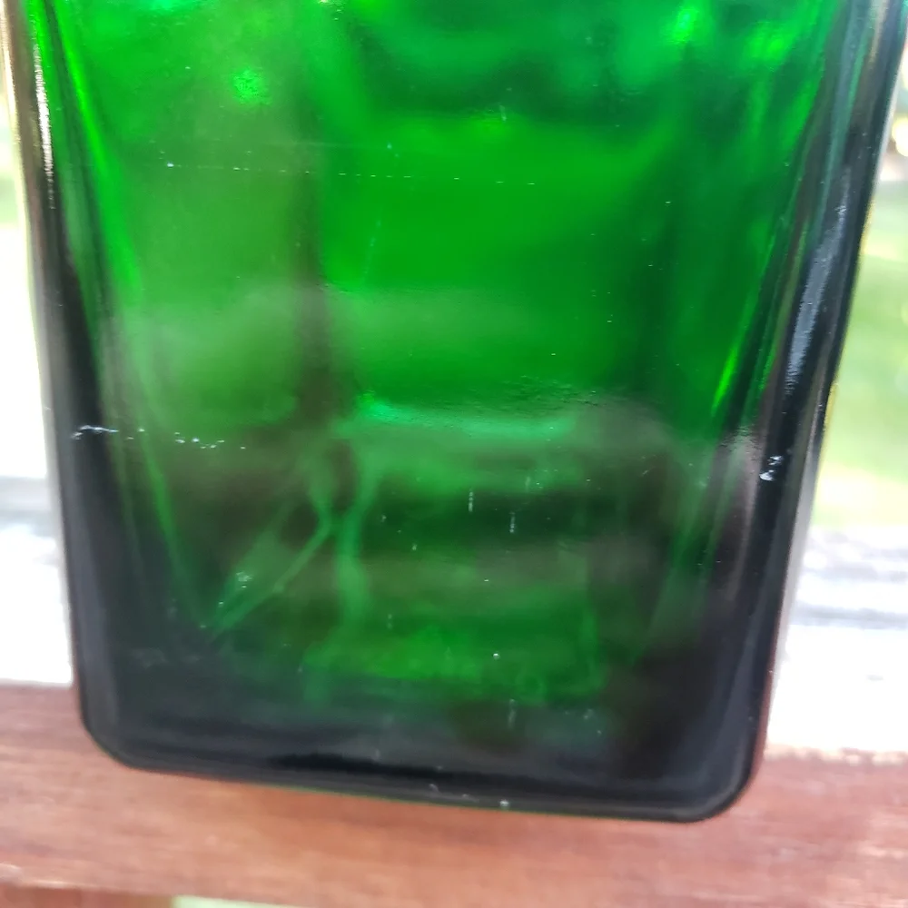 (2) Older Green NAPCO Cleveland.O. USA Short Rectangular Vases / Planters